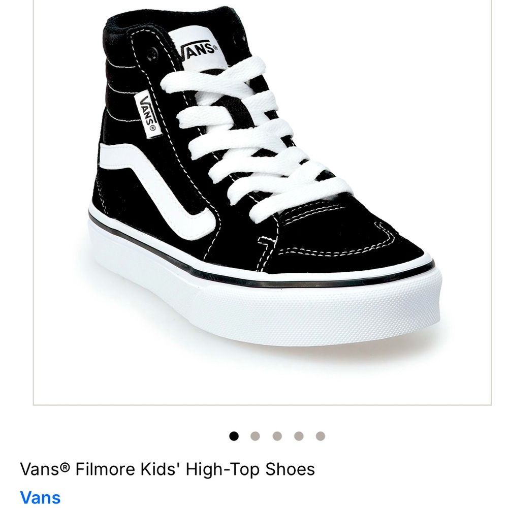 VANS Filmore HI Black/White size 12c 
-Used, very good condition